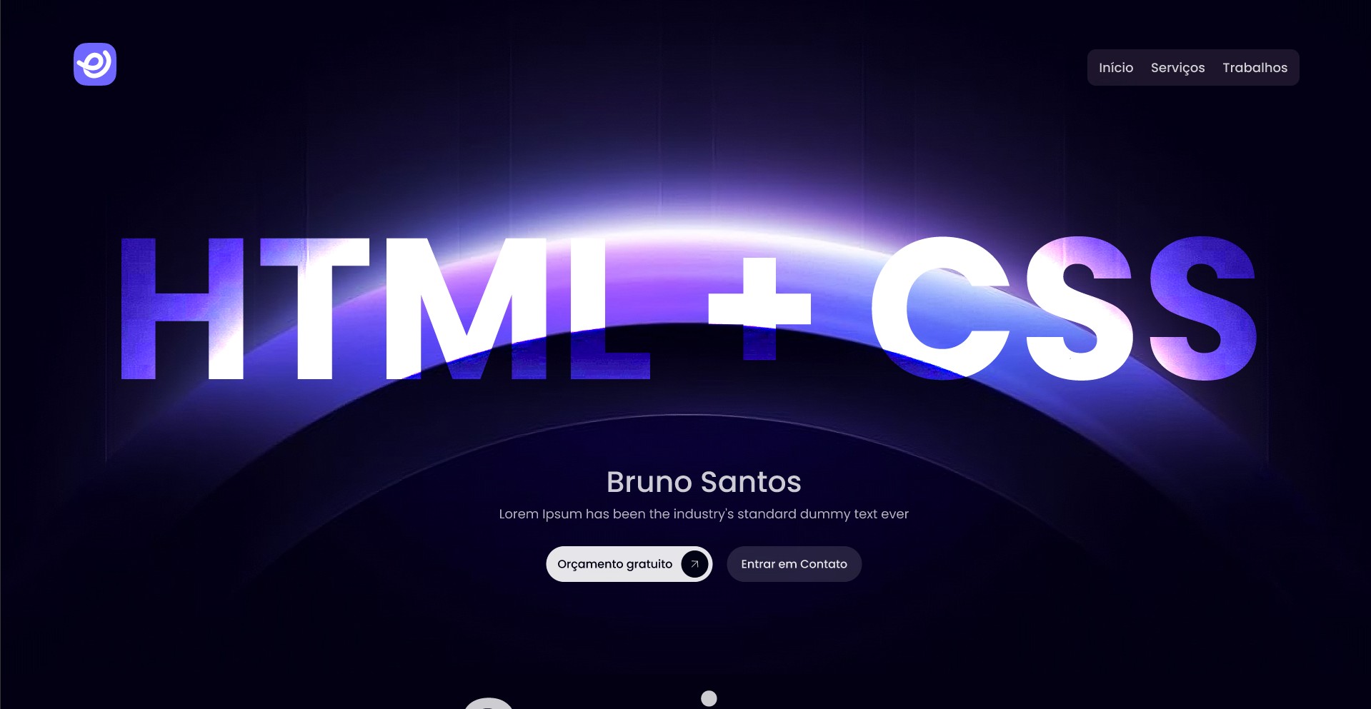 Landing page desenvolvida